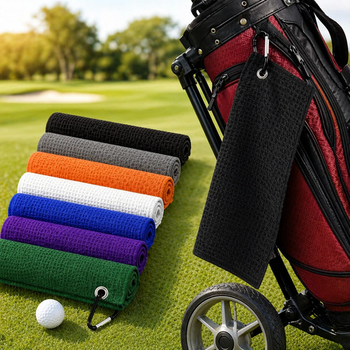 Microfibre golf towel waffle - towel,